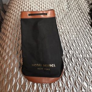 New Herni Bendel Black Canvas Backpack